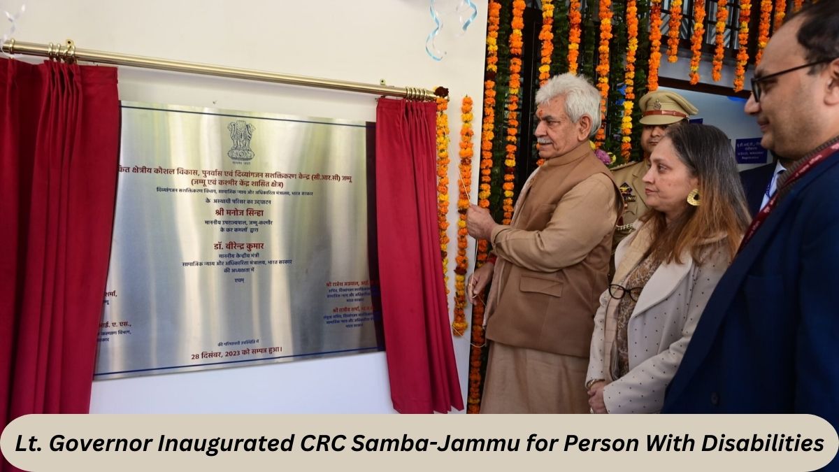 Lt. Governor Inaugurated CRC Samba Jammu for Person With Disabilities