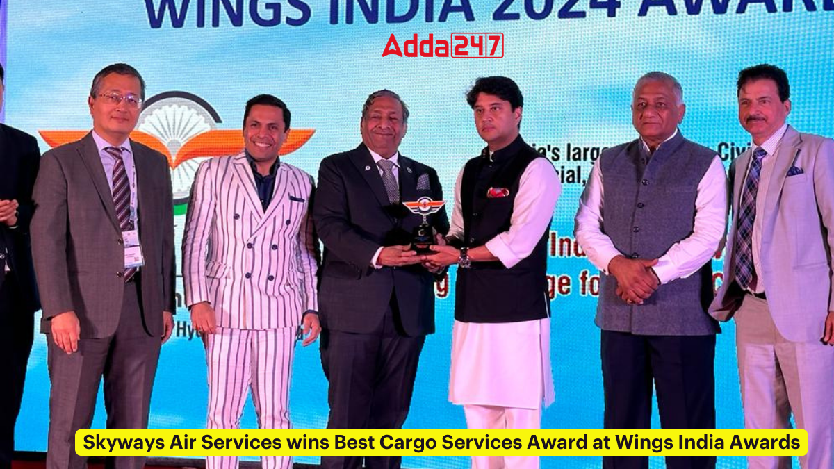 Skyways Air Services wins Best Cargo Services Award at Wings India Awards