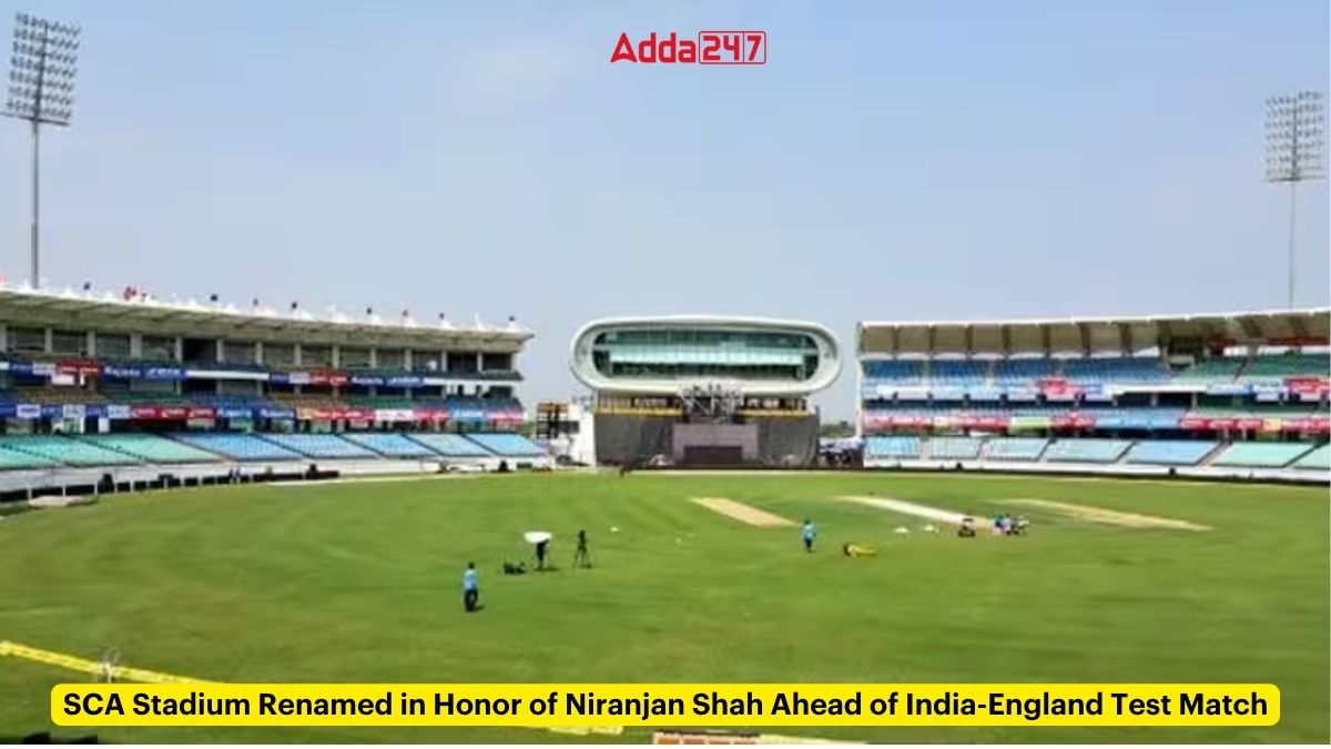 SCA Stadium Renamed in Honor of Niranjan Shah Ahead of India England Test Match